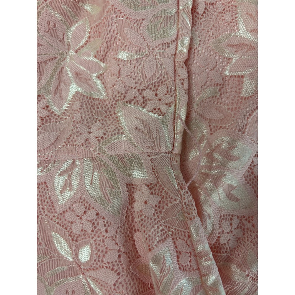 Belle Poque Pink Floral Lace Sleeveless Fit Flare Cocktail Dress XXL Womens - Picture 9 of 13